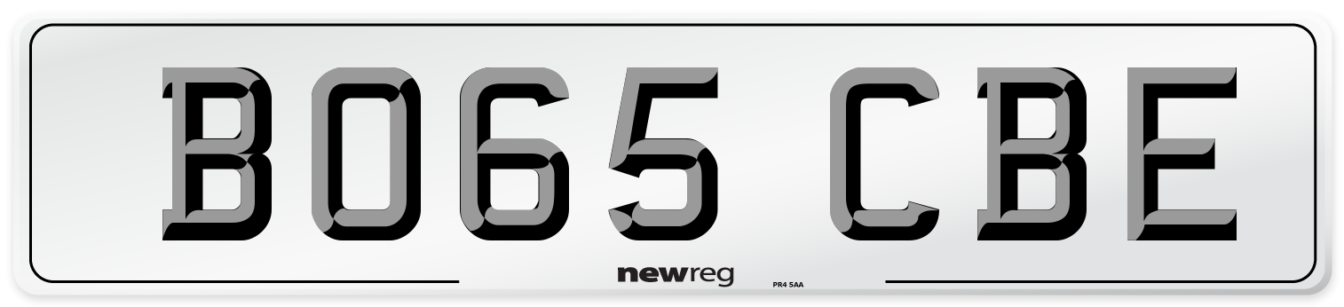 BO65 CBE Number Plate from New Reg